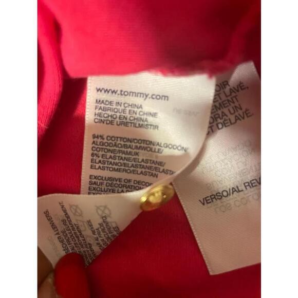 Women's Tommy Hilfiger Pink short sleeve spring summer Polo Shirt Size S - Picture 6 of 6